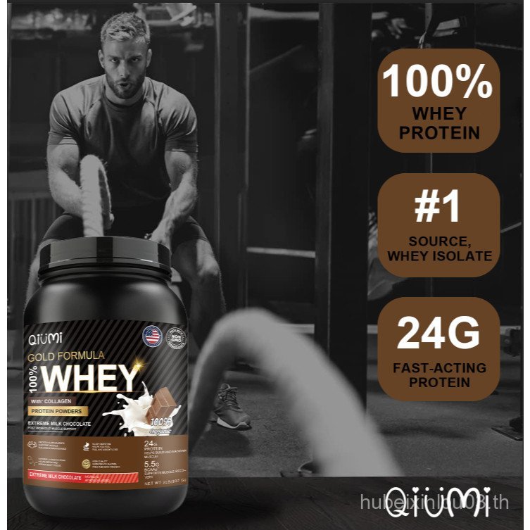 QIUMI 100% เวย์โปรตีนผง plement Fat Burner โปรตีนผง Creatine 2 LBS