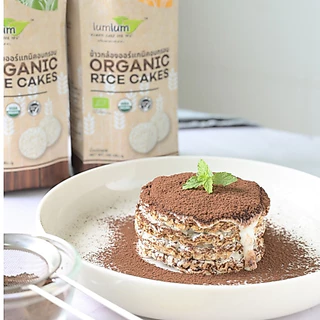 LUMLUM Organic Homnin Black Rice Cake ข้าวพอง ข้าวกล้อง หอมนิล อบกรอบ ออร์แกนิค 100 g.