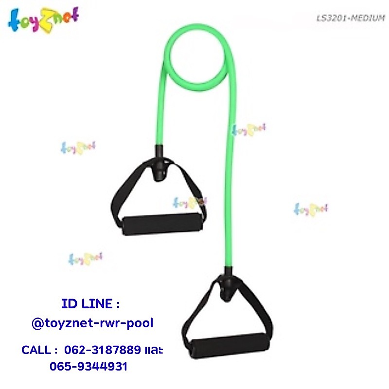 Toyznet เชือกยางยืดออกกำลังกาย ระดับกลาง (สีเขียว) รุ่น LS3201-M