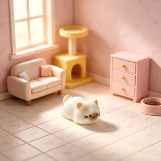 10 ชิ้นแมวน่ารักหัวกลม 3D เรซิ่น Charms สําหรับ DIY (15-14)