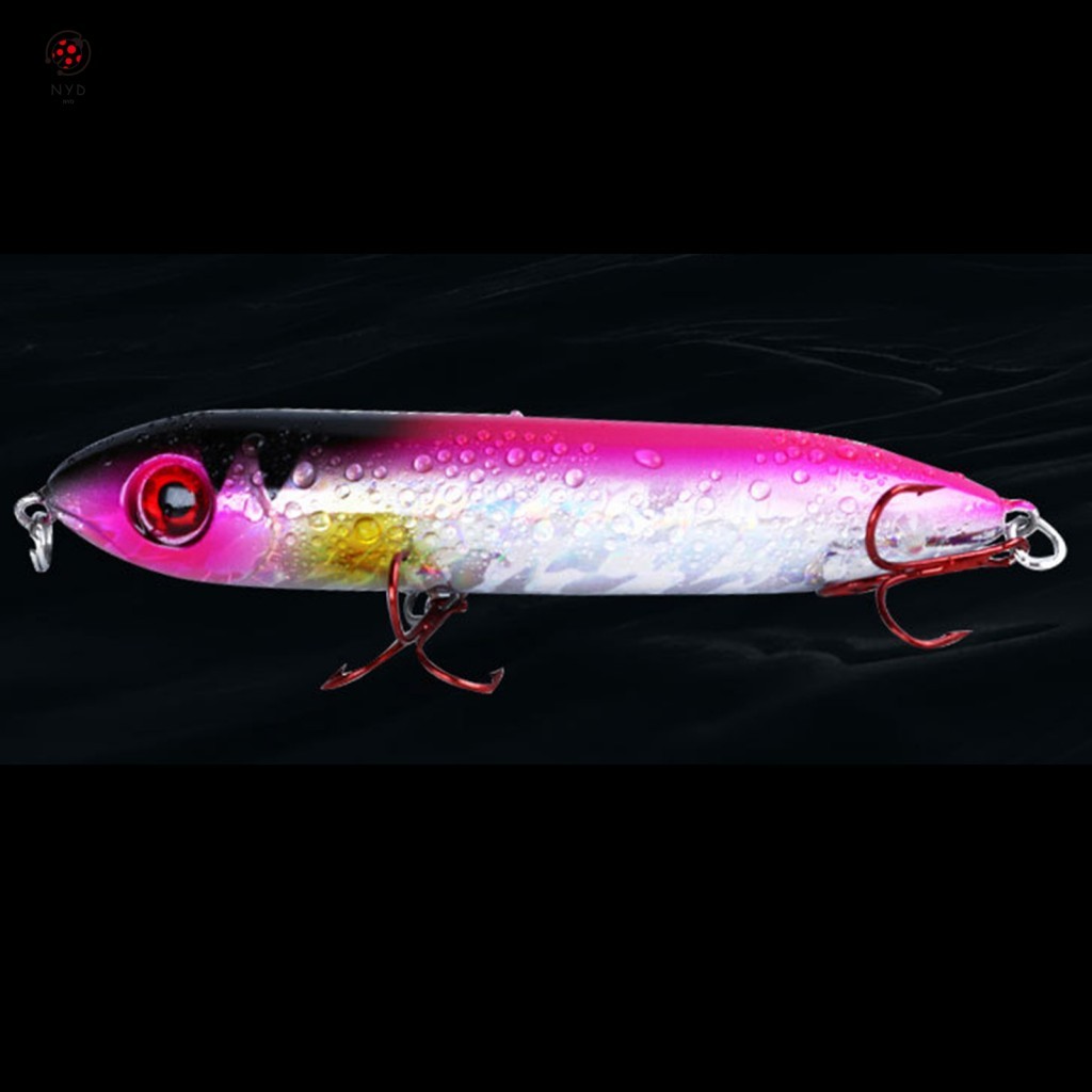 Topwater Fishing Popper Lures Topwater Pencil Lures with Sharp Hook Family Fishing Gear Accessories