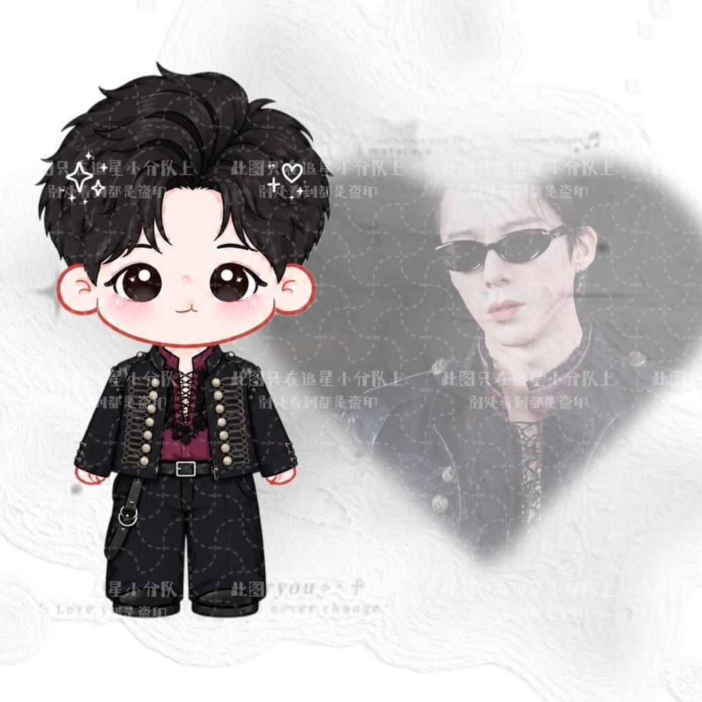 จํากัดเวลา Liu Yuning Lets Start Reusing 4 Black q Version พวงกุญแจอะคริลิคการ์ตูนใหม่เอี่ยม