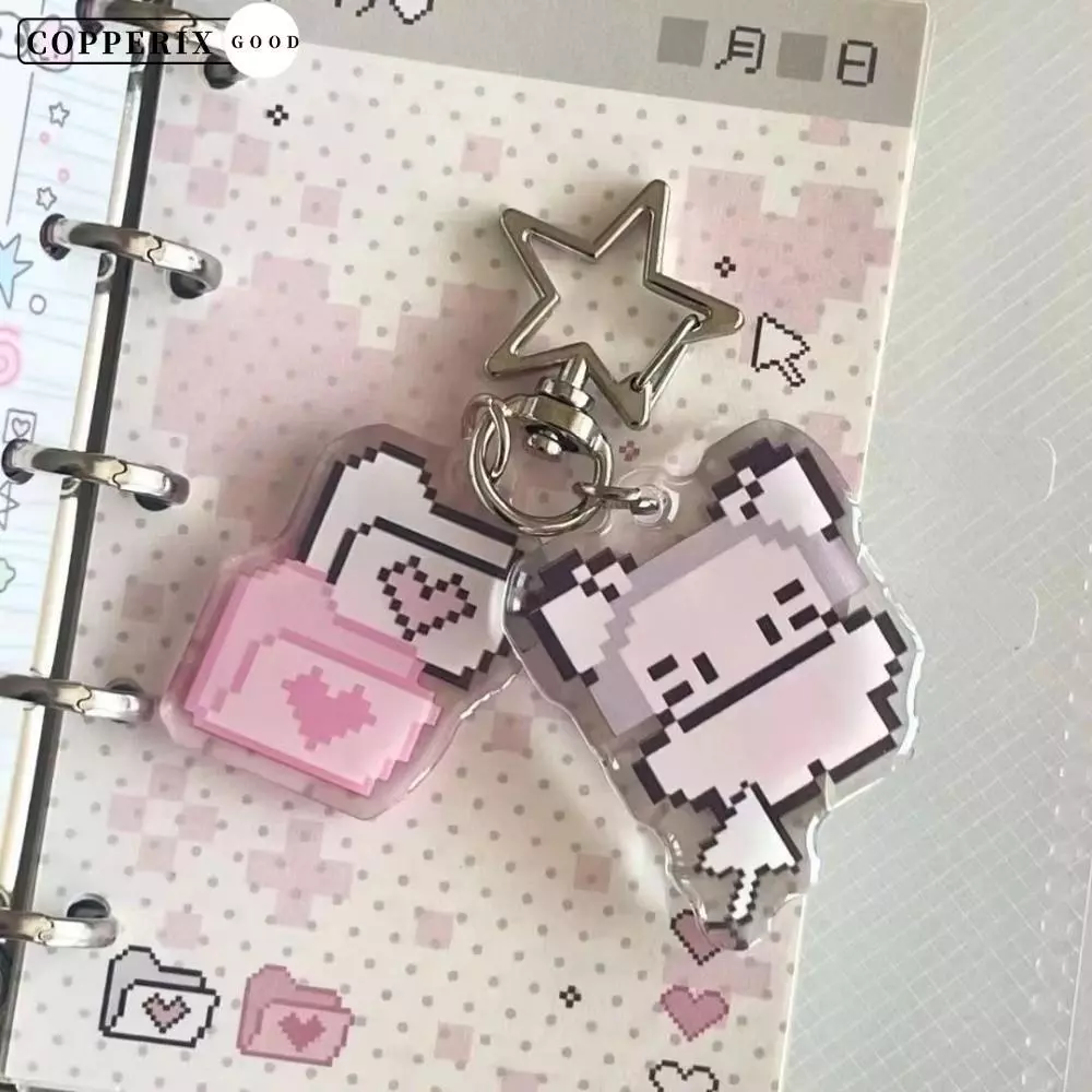 COPPERIX อะนิเมะพวงกุญแจ, Bunny Anti-lost จี้กระเป๋าตกแต่ง, Harajuku แฟชั่น Pixel ความงามกระเป๋าอุปกรณ์เสริมสําหรับสาว