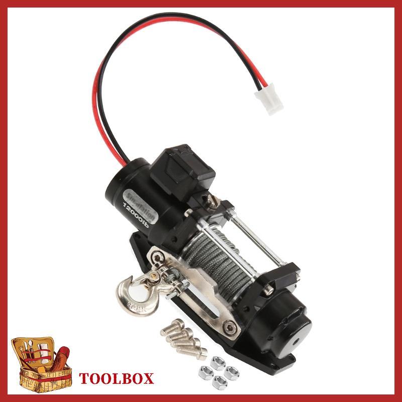 Heavy Duty Metal Electric Winch Remote Control Save Winch for 1/10 1/8 Scale