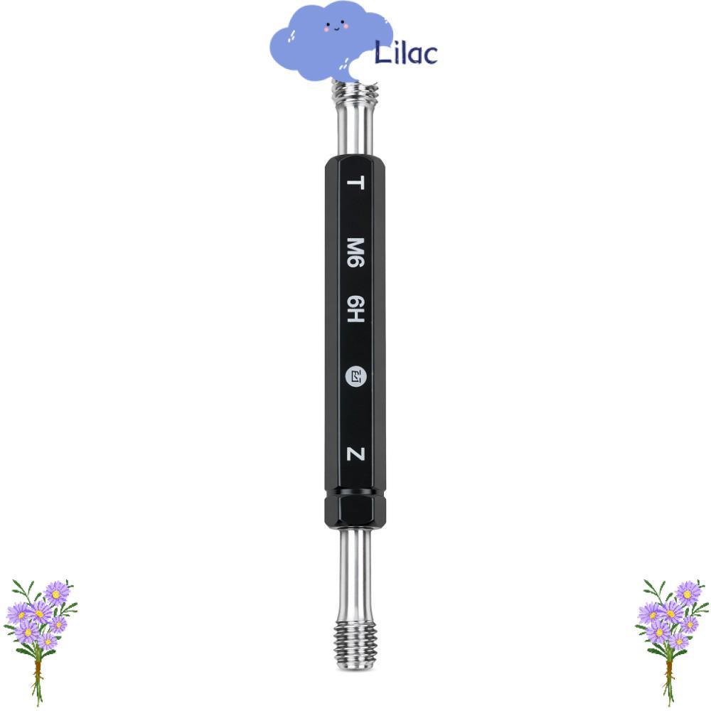 LILAC Thread Plug Gauge, M6*1.0 Double Ends Measuring Hand Tool, Precision Hex Handle 6H Tolerance D