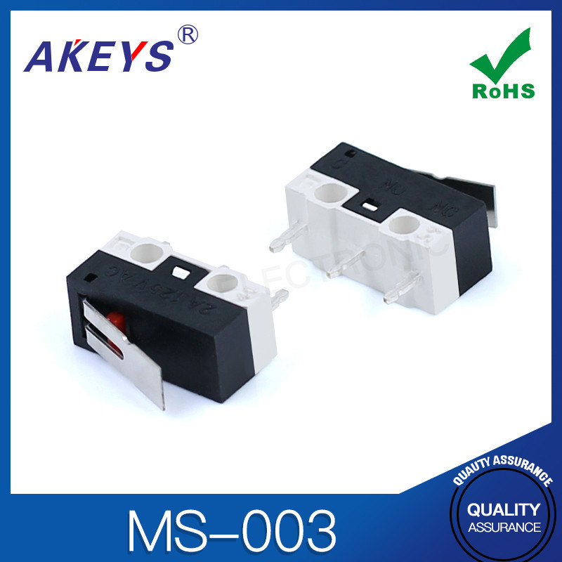 10 ชิ้น Ms-003 (10 มม.) พินตรง 3 ขา ไมโครสวิตช์ขนาดเล็กสี่เหลี่ยม JL008-10