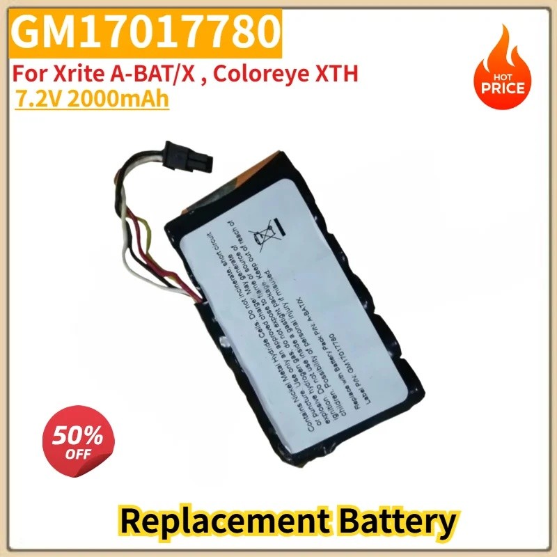สําหรับ Xrite A-BAT/X , Coloreye XTH ยี่ห้อใหม่คุณภาพสูง 7.2V 2000mAh GM17017780 แบตเตอรี่ทดแทน
