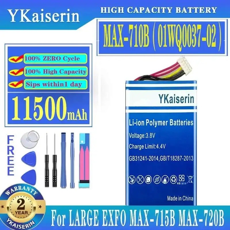 เครื่องทดสอบไฟเบอร์ออปติกแบตเตอรี่ Max-710B 01WQ0037-02 11500Mah สําหรับขนาดใหญ่สําหรับ Exfo Max-715