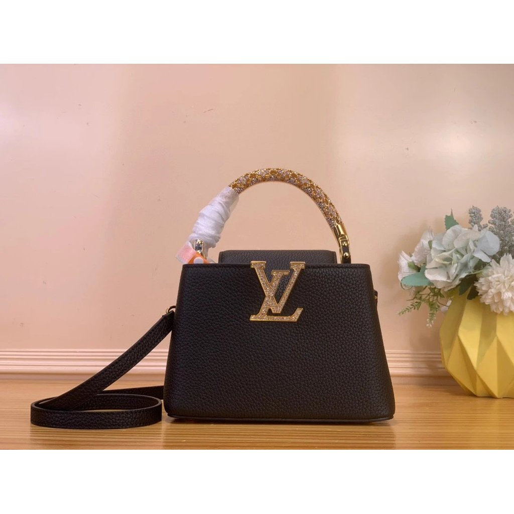 Top m14177 Black/Diamond Handle This Mini Handbag มาพร้อม Exceptionals Series, TaurillonHx Cow Leath