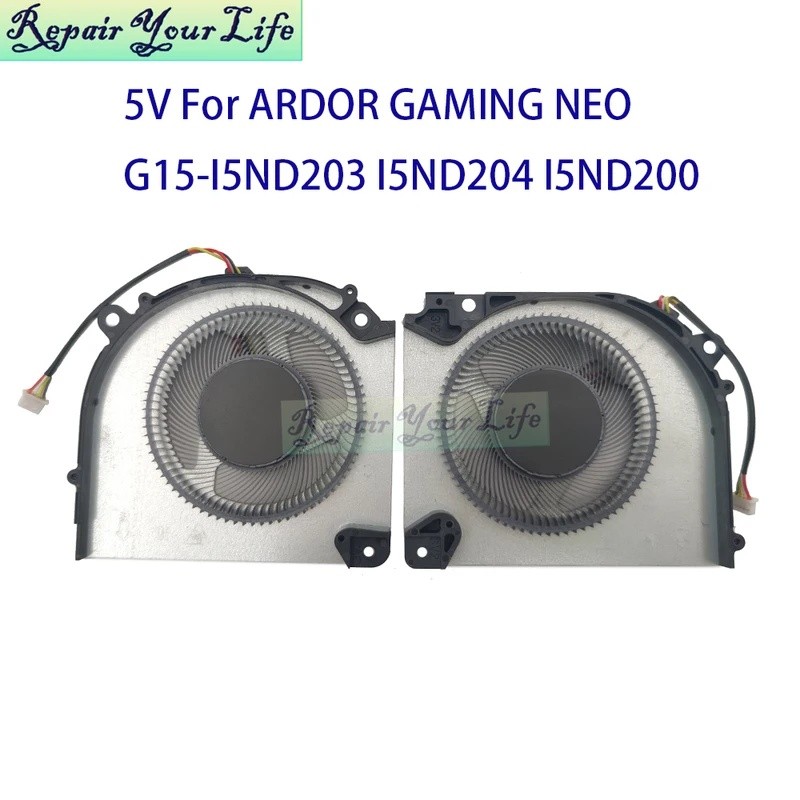 5V CPU GPU พัดลมสําหรับ ARDOR GAMING NEO G17-I5ND203 G15-I5ND204 G15-I5ND200 I5ND205 โน้ตบุ๊ค Cooler