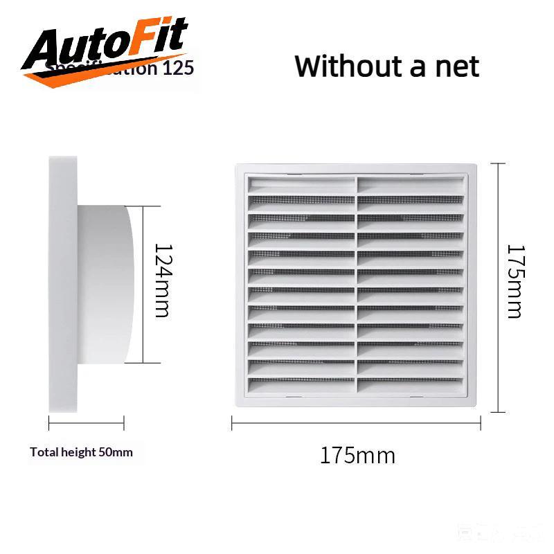 AutoFit 1 ชิ้นทนทานวัสดุ PP Air Exhaust Outlet สดที่มีประสิทธิภาพระบายอากาศ Grille สําหรับผนังเพดานเปิด Vermin และ Rodent ป้องกัน