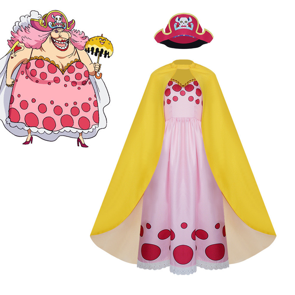 ONE PIECE Charlotte · Lingling ฮาโลวีนอะนิเมะเครื่องแต่งกายเครื่องแต่งกายประสิทธิภาพ ONE PIECE Charl