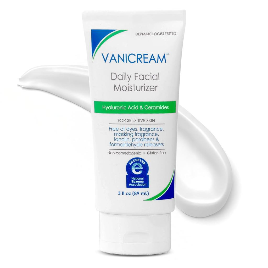 Vani Daily Facial Moisturizer พร้อมเซราไมด์และกรดไฮยาลูโรนิก - สูตรไม่มีสารระคายเคืองทั่วไปสําหรับผู