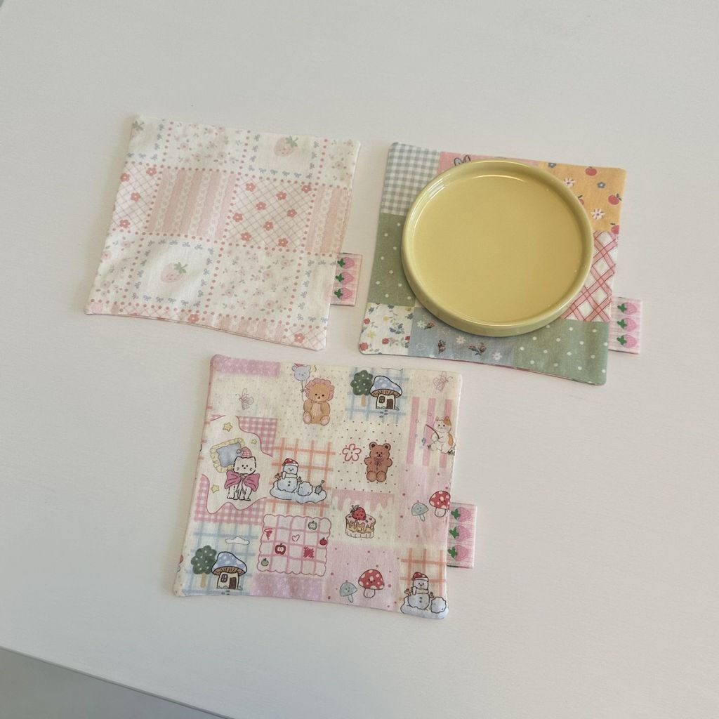 New product cup original props12cm Photographing cartoon mats12y Decorative fabric with cute floral 