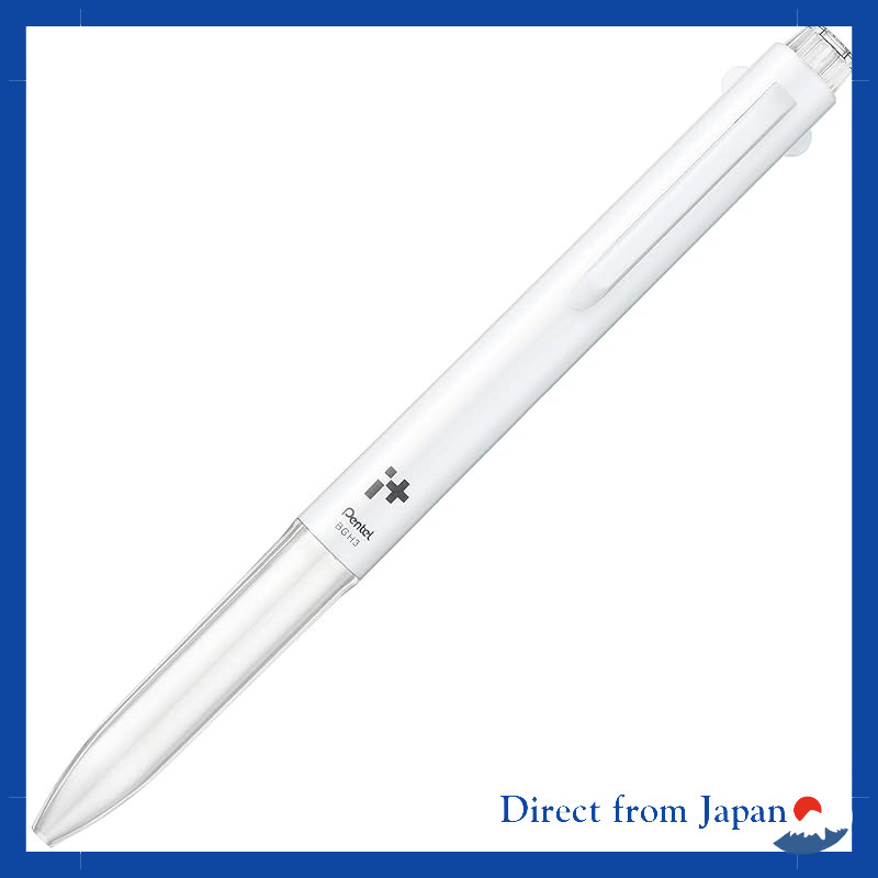 Pentel Customizable Pen i-plus for 3 Colors, White BGH3-W, Size: 16x12x149mm, 9g