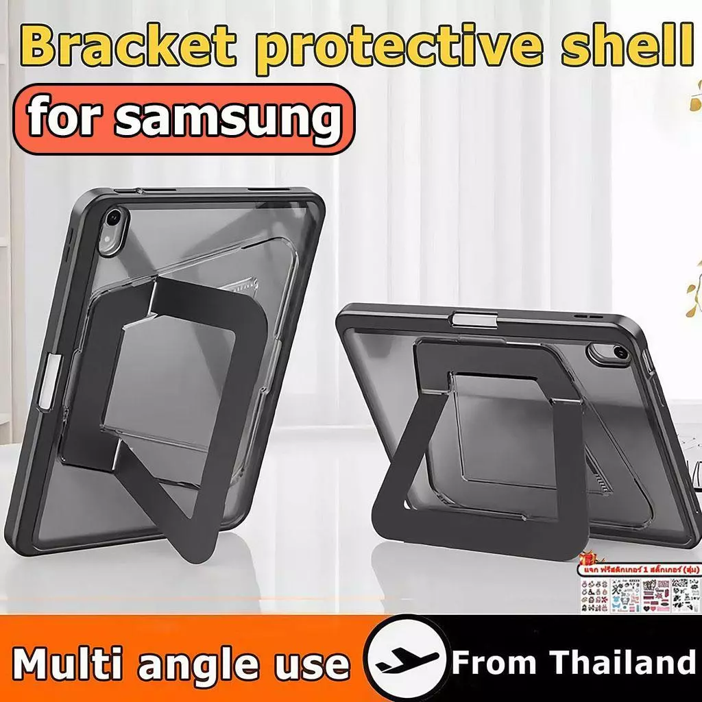for เคสฝาพับ Samsung Galaxy Tab S9 S9FE S10FE S10lite S7 S8 for เคส Samsung Galaxy Tab A9+ A11+ S11 กันโค้งงอบางเฉียบ วงเล็บอลูมิเนียม