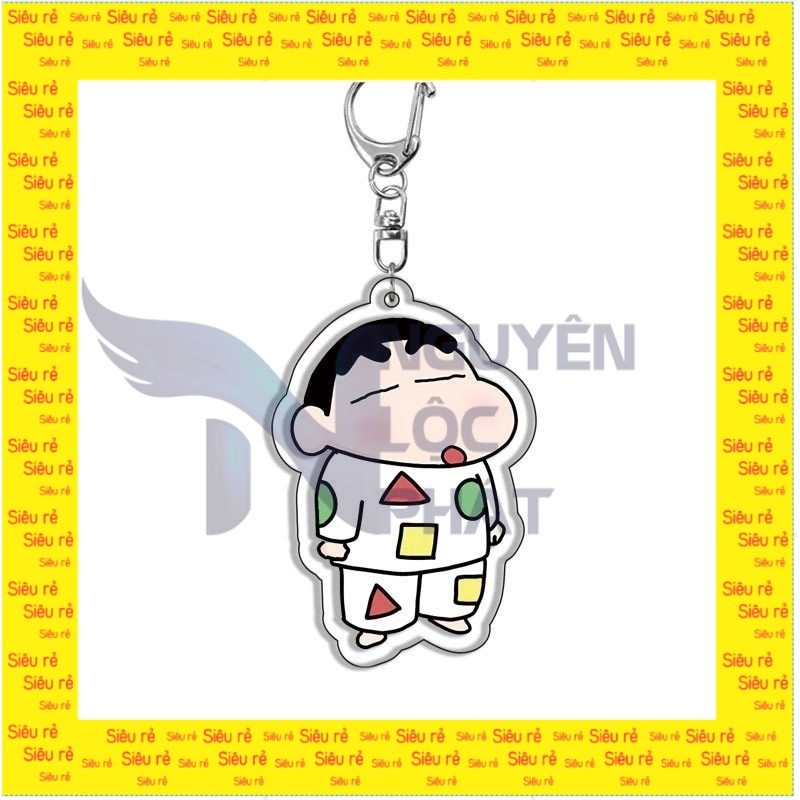 ราคาถูก [risesky] Kawaii อะนิเมะดินสอสีชินจังพวงกุญแจอะคริลิคพวงกุญแจของเล่นเด็ก nlp shop MN