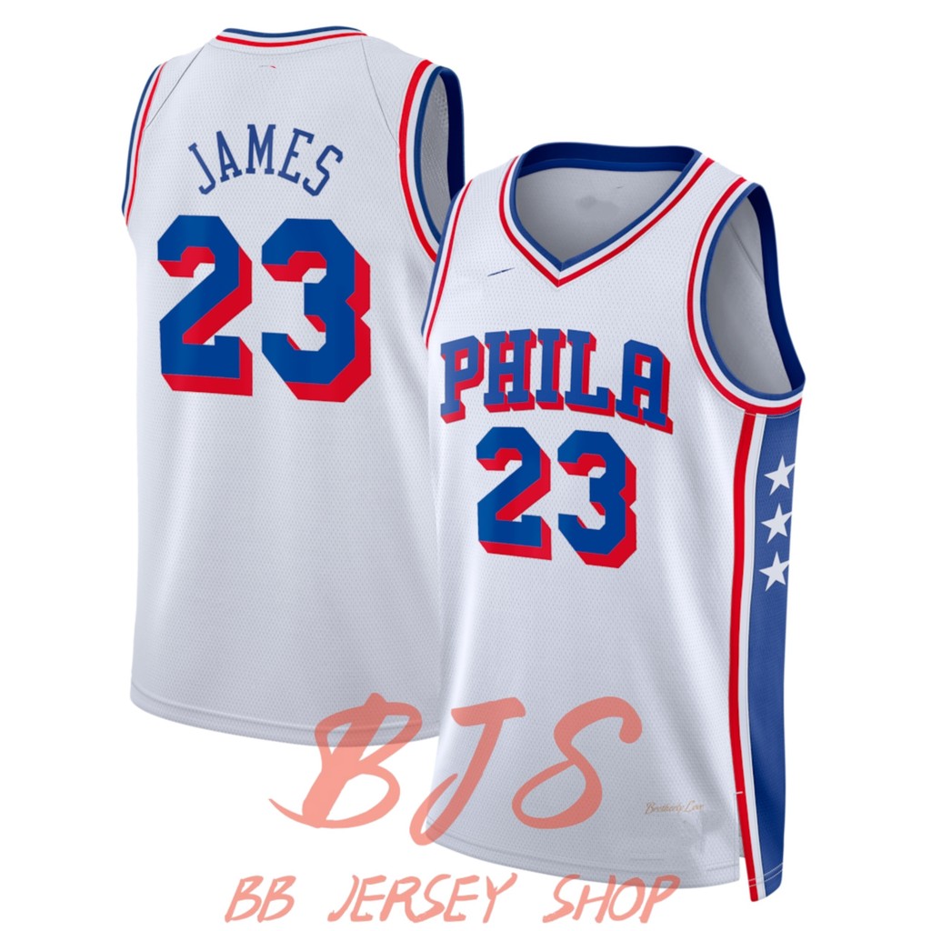 Hot pressed26/27 New76ers 23 เสื้อบาสเก็ตบอล Men Black Jersey