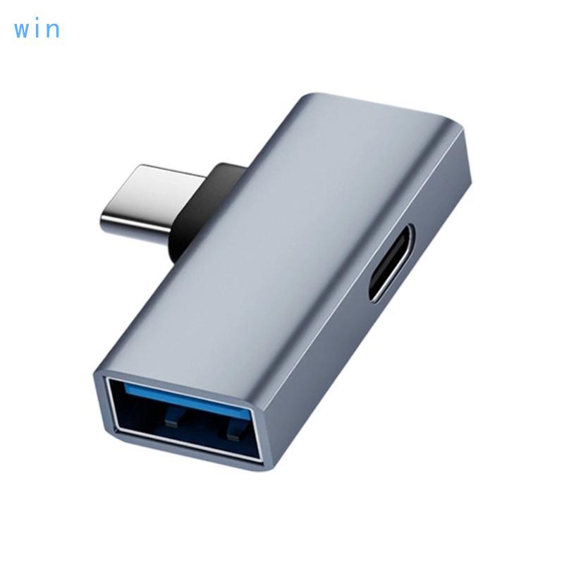 Win 100W USB C Fast Charging Adapter พร้อม USB 3 2 Gen2 และอลูมิเนียมอัลลอยด์ที่อยู่อาศัย