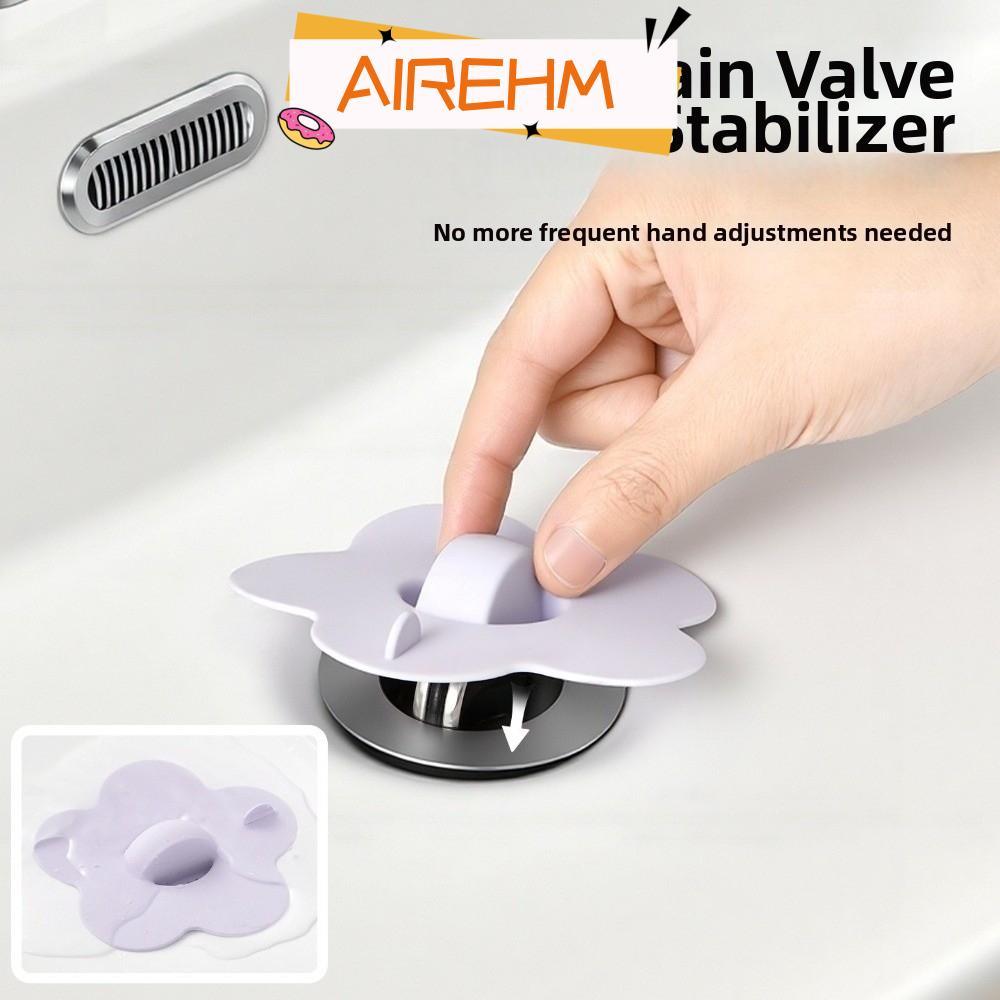 AIRE1HM ปลั๊กรั่วอ่างล้างหน้า, Universal Fit Flower-shaped Sink Drain Filter, ใช้งานง่ายซิลิโคน 8x8C