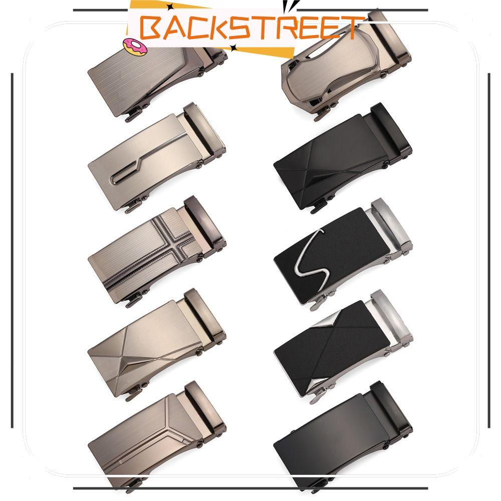 BACKSTAGEREAT Belt Buckle, Adjustable DIY Belt Replacement Buckle, Fashion Iron Automatic Buckle Men