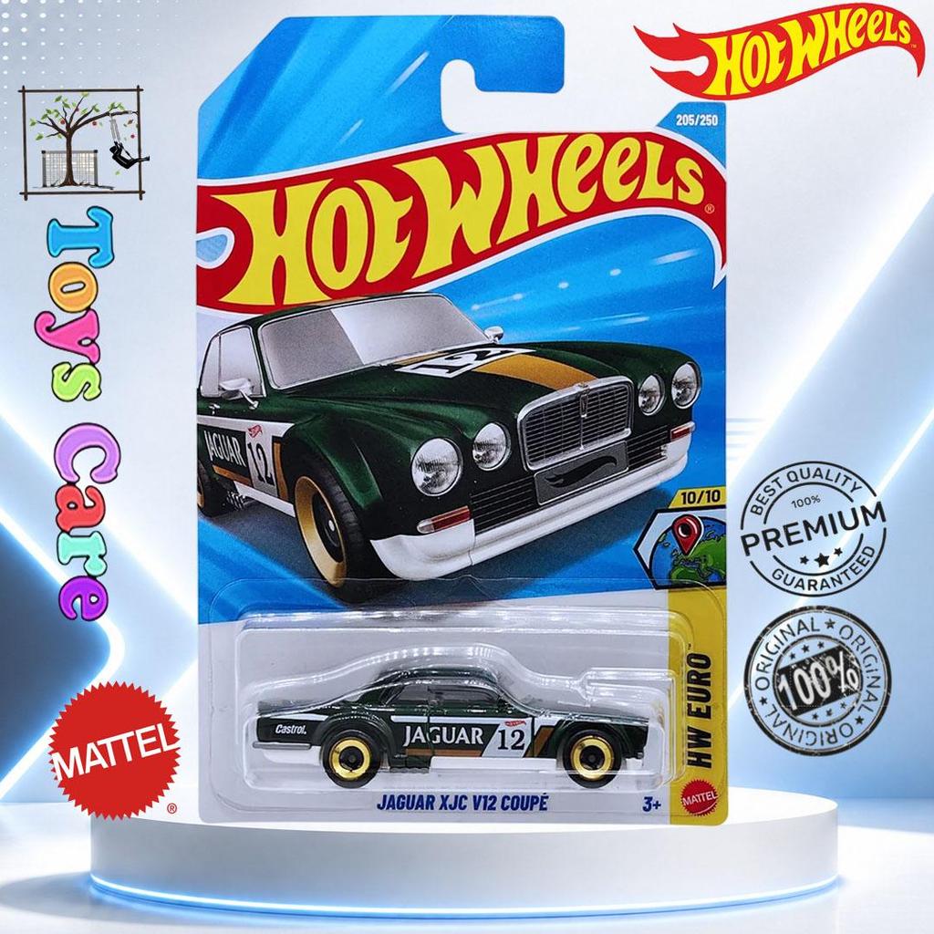 HIJAU Hot Wheels รถยนต์ Jaguar XJC V12 Coupe สีเขียว Diecast Original Mattel Classic British Car