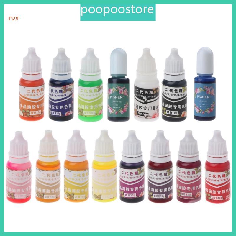 POOP Epoxy Resin Pigment Liquid Dye 15 สีโปร่งใสปลอดสารพิษ Epoxy Resin Dye