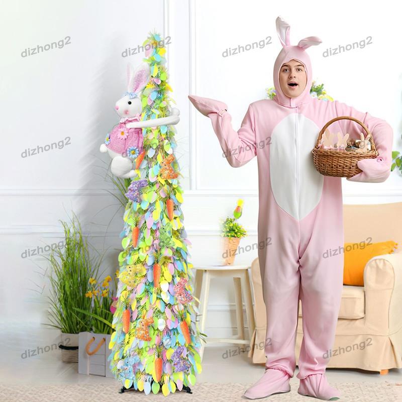 [dizhong2]Easter Bunny Ornament สําหรับงานปาร์ตี้และวันเกิด, White Bunny Curtain Hugger, Ideal Easte