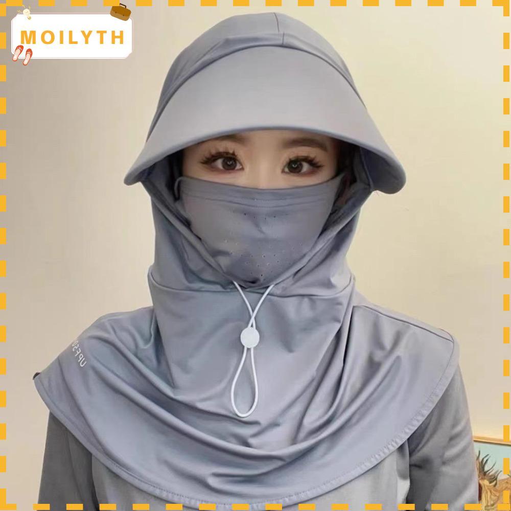 MOILYTH Cap, Breathable with Shawl Visor Cap, Ice Silk Pullover Cap