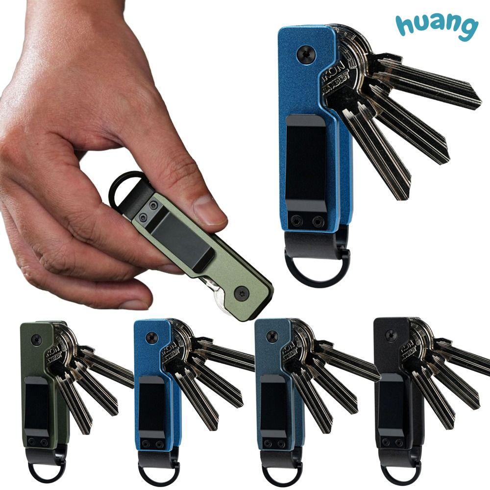 LONNG Key Organizer, Compact Holds 2-5 Keys Key Holder, Minimalist Metal Keys Bag Outdoor
