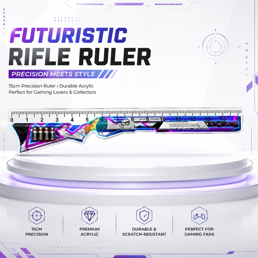 ไม้บรรทัดนักเรียนรุ่น 15 ซม. In Free Fire Cs Go Counter Strike Cf Action Game