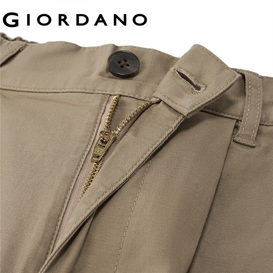 GIORDANO بنطلون خاكي رجالي Relax Fit بخصر مطاطي — صورة 8