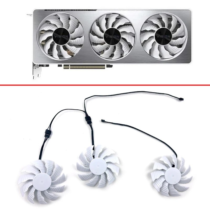 *พัดลมระบายความร้อน 82MM 4PIN T128015SU สําหรับ Gigabyte GeForce RTX 3070 VISION OC 8G RTX 3060 Ti V