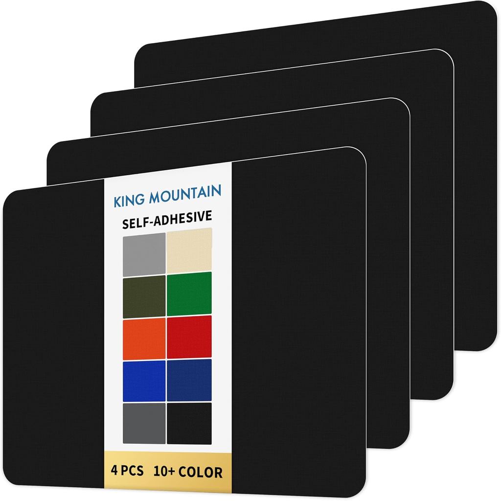 KING MOUNTAIN แพทช์ซ่อมผ้าไนลอนแบบมีกาวในตัว, 911 นิ้ว 4 ชิ้น, แพทช์ซ่อมแจ็คเก็ตแบบรวดเร็ว, ชุดแพทช์
