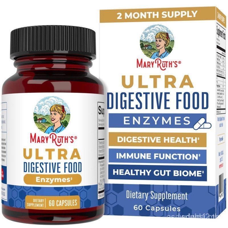 MaryRutsUltraDigestiveEnzymesCapsules-GutHealth-Digestion&ImmuneSupportwithAmylase-Lipase&Lactase-Ve