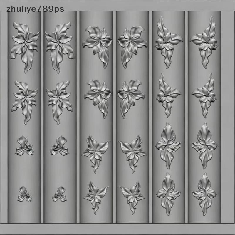 Zuliye789ps] Clear 3D Lily คริสตัลน้ําแข็งดอกไม้เล็บซิลิโคนแม่พิมพ์ 1/2PCS นํากลับมาใช้ใหม่เล็บแม่พิ