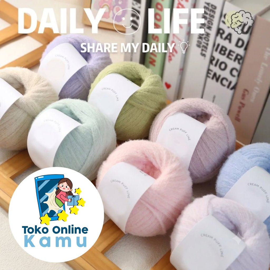 100GR MARSHMALLOW WOOL YARN / SUPER SOFT FLUFFY COTTON KNITTING YARN 8PLY -TOK
