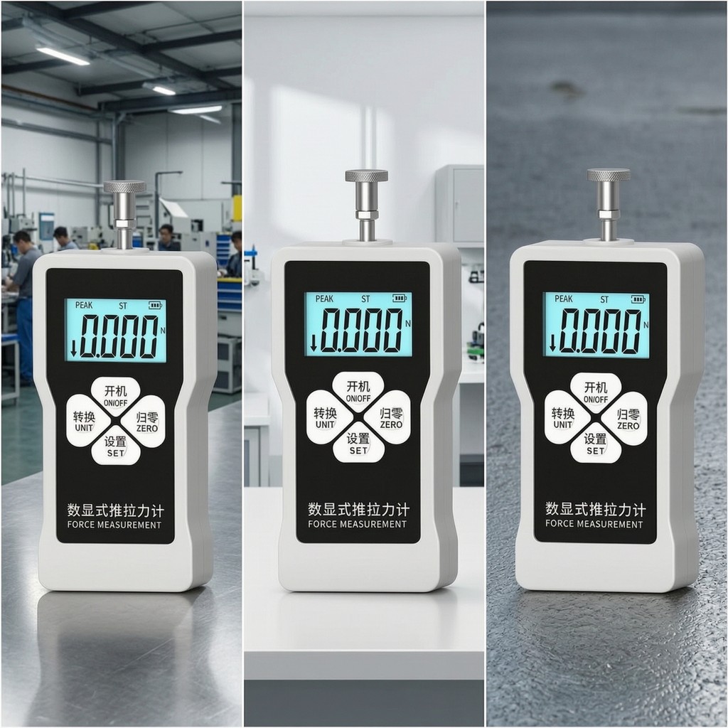 Push Pull Force Gauge อิเล็กทรอนิกส์ Digital Force Gauge Dynamometer Peak โหมดเครื่องมือวัด Backlit 