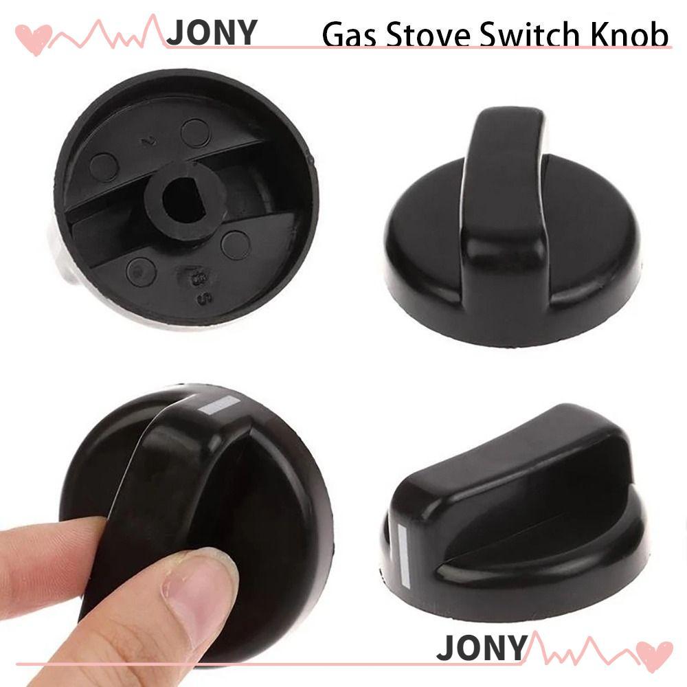 JONY 1/2/5 ชิ้นเตาแก๊สปุ่มควบคุมหม้อหุง, ที่จับพลาสติก 8 มิลลิเมตรลูกบิด Hob, ทนทานทั่วไปสําหรับ Benchtop Burner ช่วงเตาอบเปลี่ยนปุ่มสวิทช์