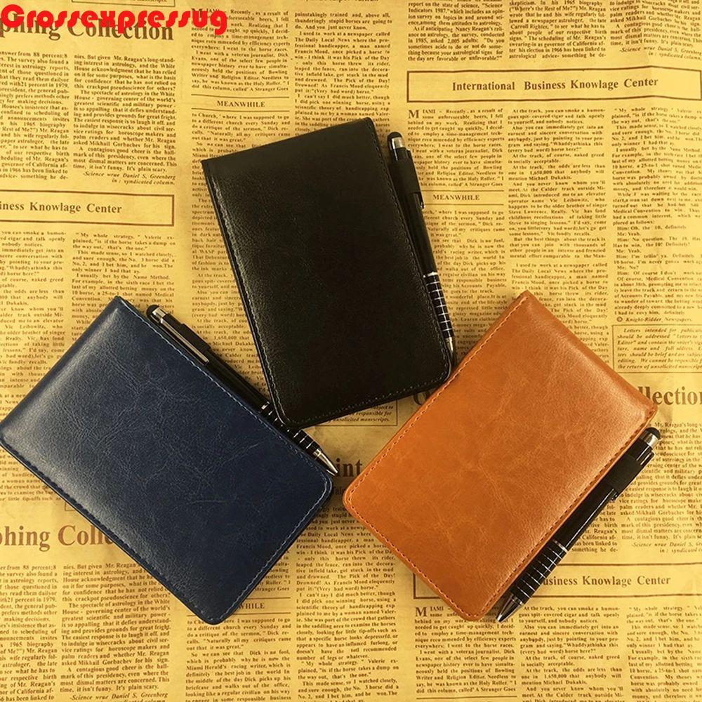 VORTEX Pocket Planner Retro เครื่องเขียนสํานักงานปกหนังอุปกรณ์การเรียน Memo Pads A7 Notebook