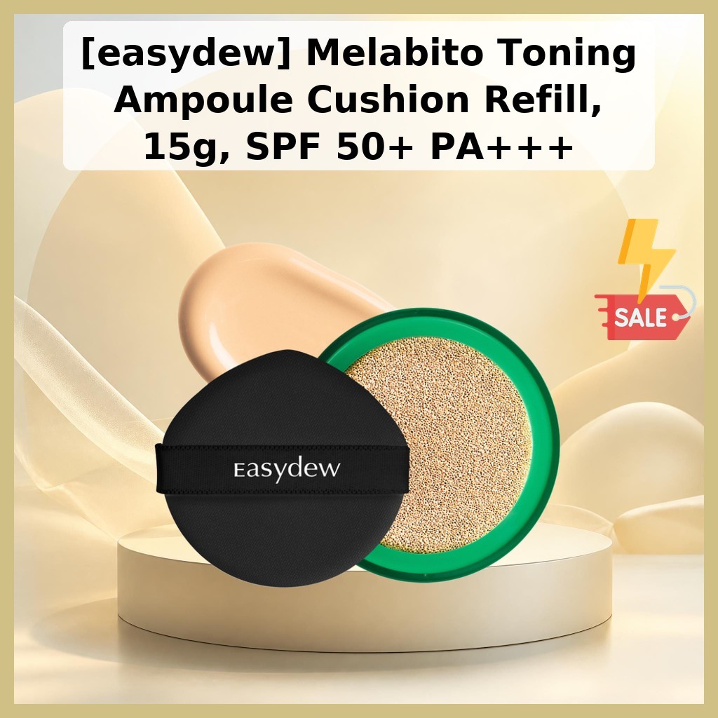 [easydew] Melabito Toning Ampoule Cushion Refill, 15g, SPF 50+ PA+++ / Korean Cushion Refill by kids