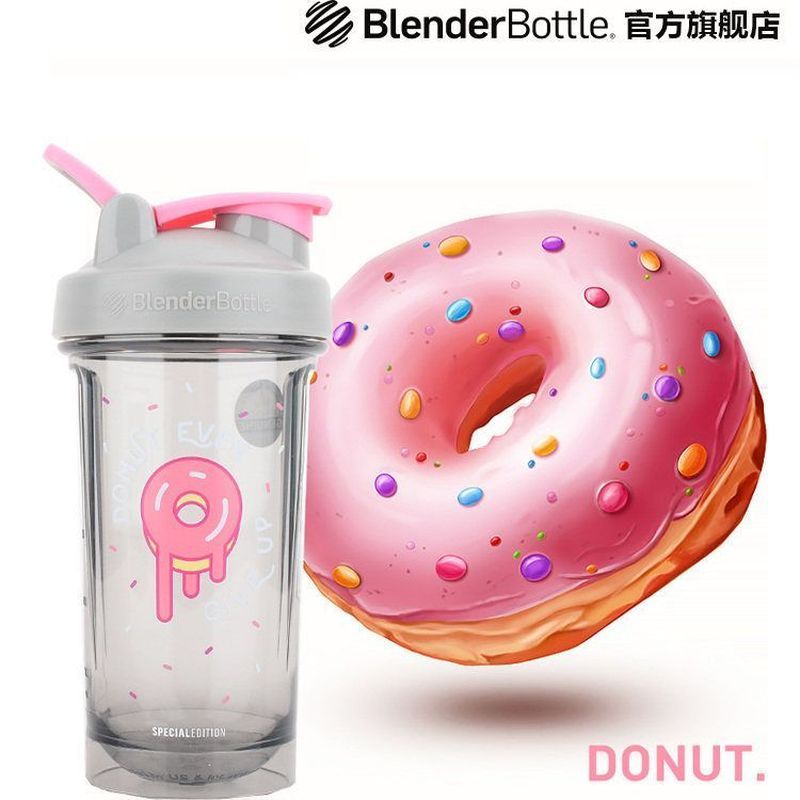 Blenderbottle Shaker Cup Donut Fitness Sports Water Cup Milkshake Protein Powder Blender Cup Large C