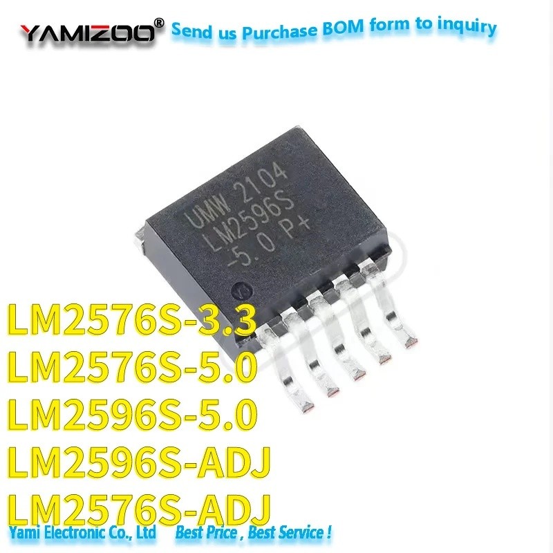 5PCS LM2596S-ADJ LM2596-ADJ TO263 TO-263 LM2576S-3.3 LM2576S-5.0 LM2576S-ADJ LM2576S-5.0 LM2576S ทรา