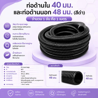 สายดูดฝุ่น PU เกลียว 1อันคือ1เมตร ท่อเครื่องดูดฝุ่น คาร์แคร์ แข็งแรง น้ำหนักเบา อุปกรณ์ล้างรถ เปิดร้านล้างรถ