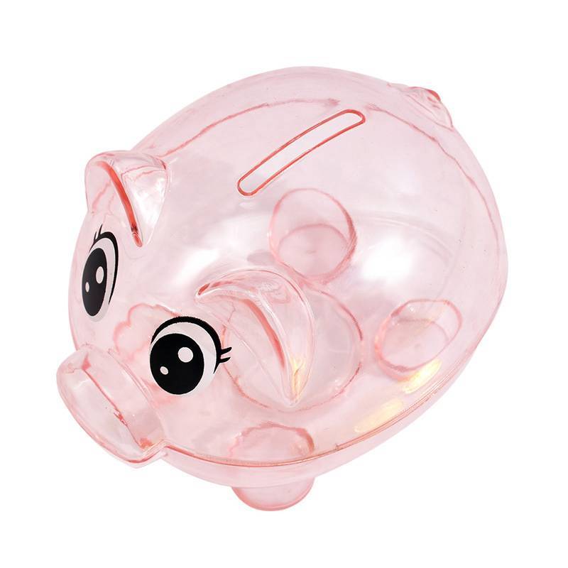 KBKY Openable Saving Box Clear Lovely Bank Coin Money Cash Kid Plastic Saving Box Springevenfine
