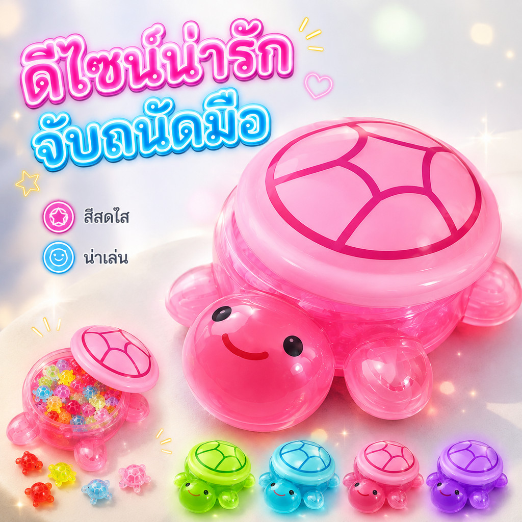 🔥จัดส่งในวันเดียวกัน🔥ของเล่นเต่าเรืองแสง 60 ชิ้น ของเล่นเต่าเรืองแสง ตุ๊กตาตกแต่งโต๊ะ รูปปั้นแอ็คชัน ของเล่นเด็กเรือง
