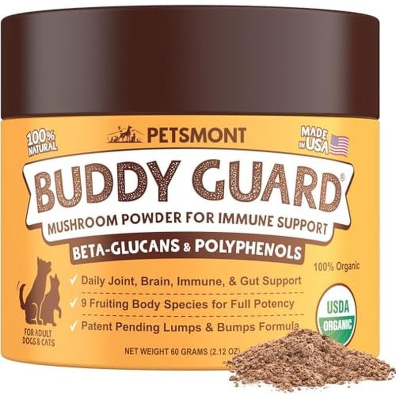 Buddy Guard For Lumps And Bumps, Lipoma For Dogs &Amp; Cat, Patent Pending Organic 9 Mushroom Powder