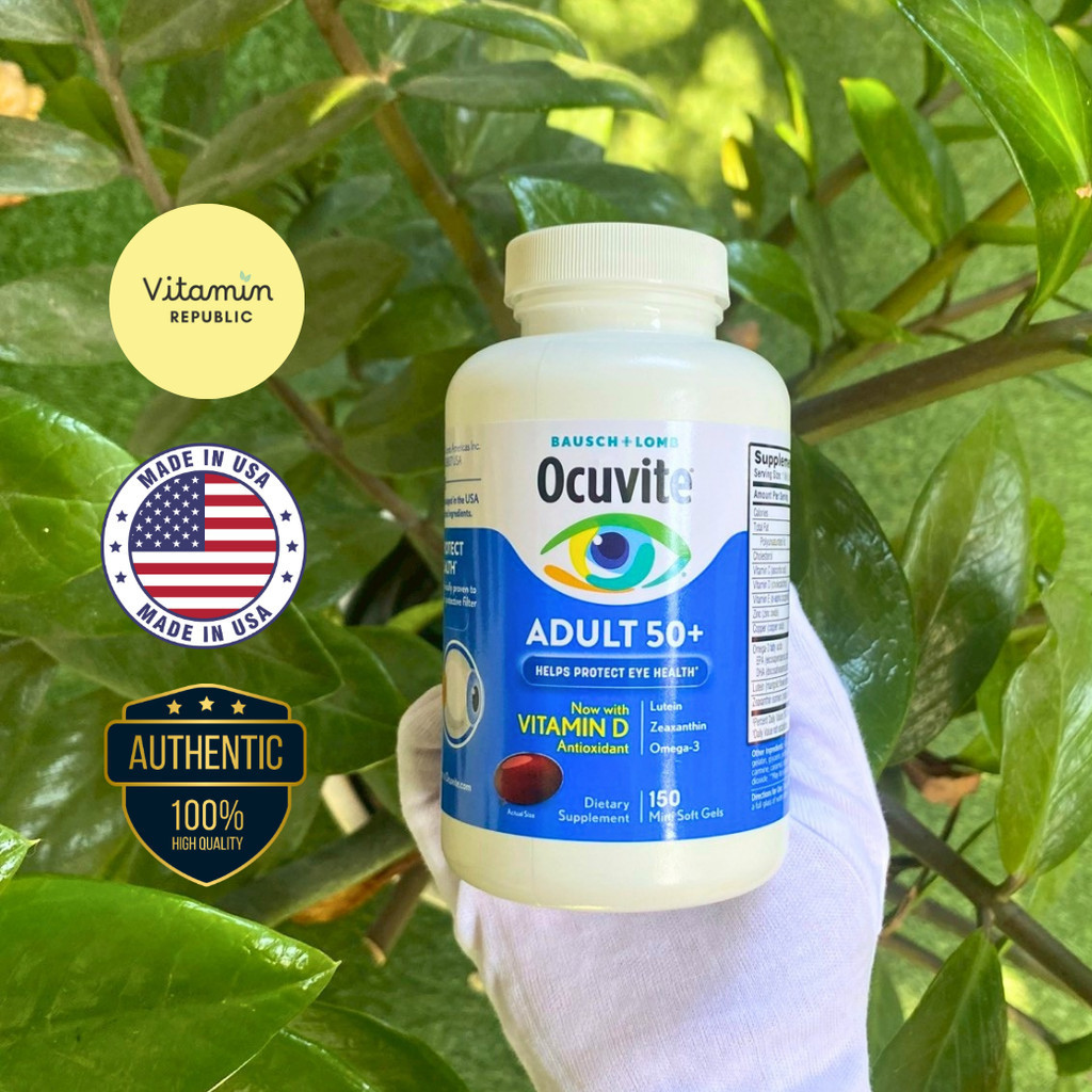 Ocuvite Adult 50+ (150 mini softgels) โดย Bausch & Lomb Eye Vitamins
