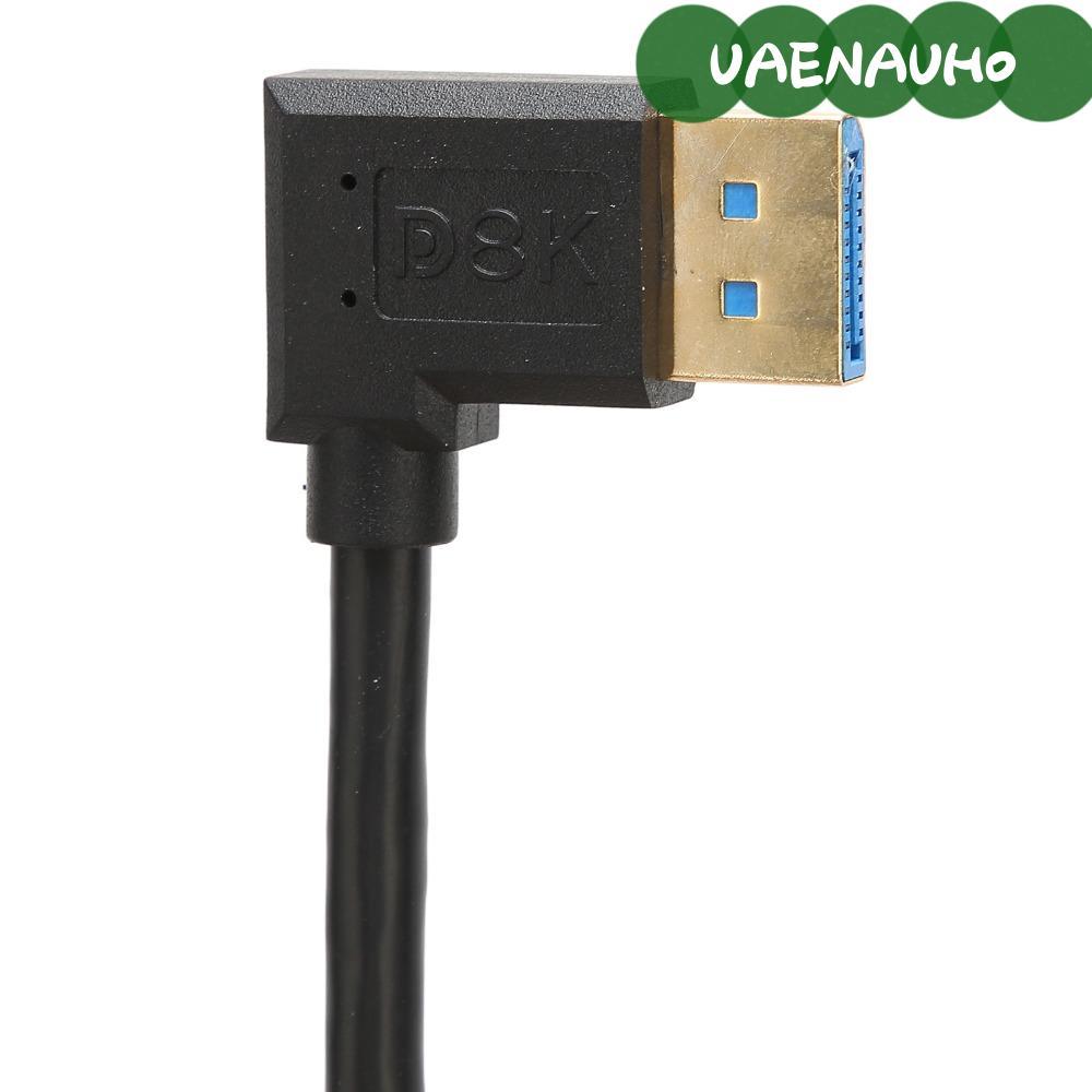UAENAUH0 สาย DisplayPort, 1.4 32.4Gbps รองรับ 8K 60Hz 4K 144Hz 2K 165Hz มุมขวา 90 องศา DP Male to DP