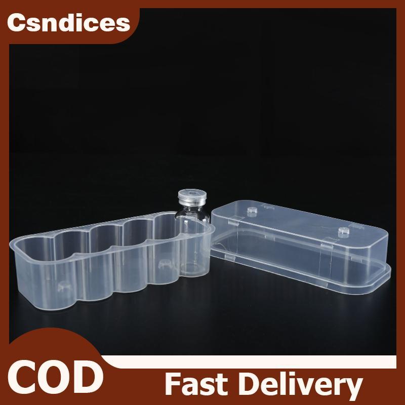 Csndices 4/10 ชิ้น Staable พลาสติก Microtube กล่องเก็บ 3ML 2/4/6/24-Slot Vial Storage Case Clear ตู้